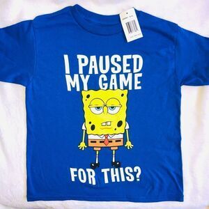 𝅺nwt Kids XXS (4/5) Nickelodeon SpongeBob SS Graphic TShirt